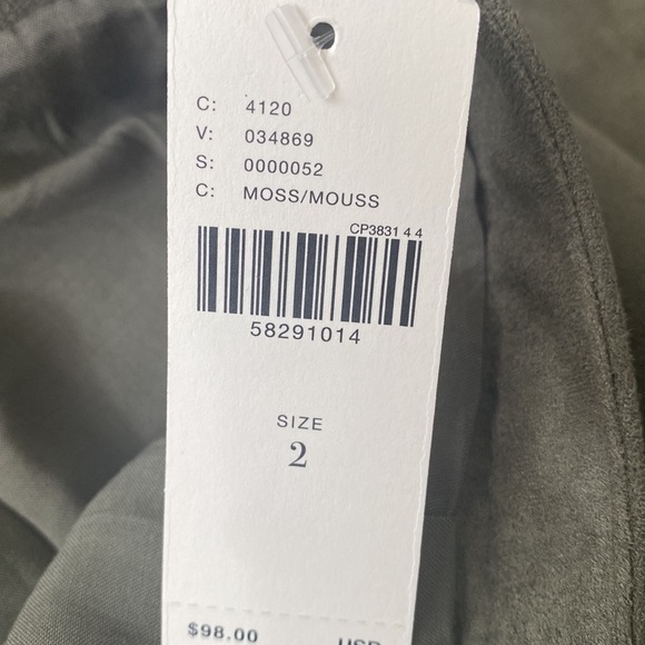 Anthropologie Suede Mini Skirt In A Moss Green - Picture 9 of 9